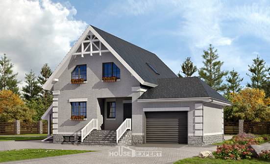200-009-П Проект трехэтажного дома мансардой, гараж, классический коттедж из арболита Красновишерск | Проекты домов от House Expert