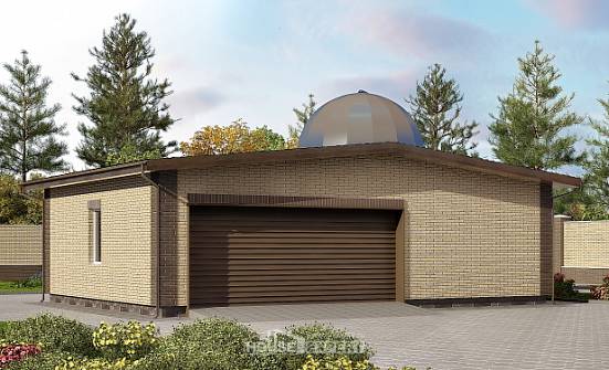 075-001-Л Проект гаража из кирпича Оса | Проекты домов от House Expert