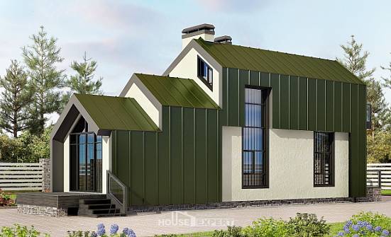 060-006-Л Проект двухэтажного дома с мансардой, красивый домик из поризованных блоков Кудымкар | Проекты домов от House Expert