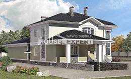 620-001-Л Проект трехэтажного дома, гараж, просторный дом из пеноблока Верещагино, House Expert