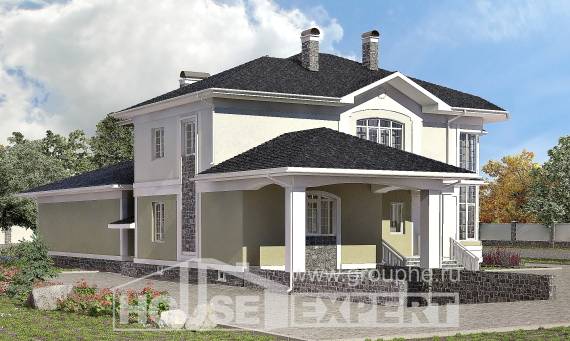 620-001-Л Проект трехэтажного дома, гараж, просторный дом из пеноблока Верещагино, House Expert