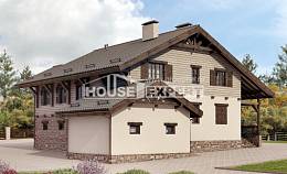 255-002-П Проект двухэтажного дома с мансардой и гаражом, классический дом из керамзитобетонных блоков Верещагино, House Expert